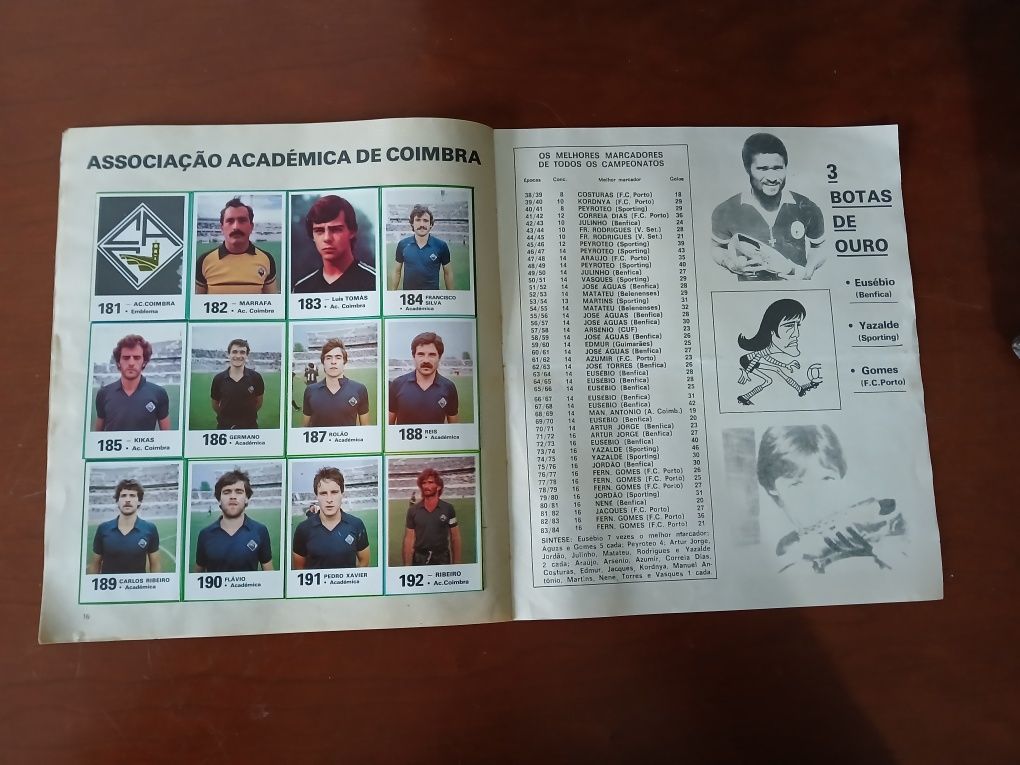 Caderneta completa de futebol 1985
