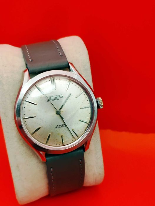 BIFORA Stratos duży męski stalowy zegarek mechaniczny