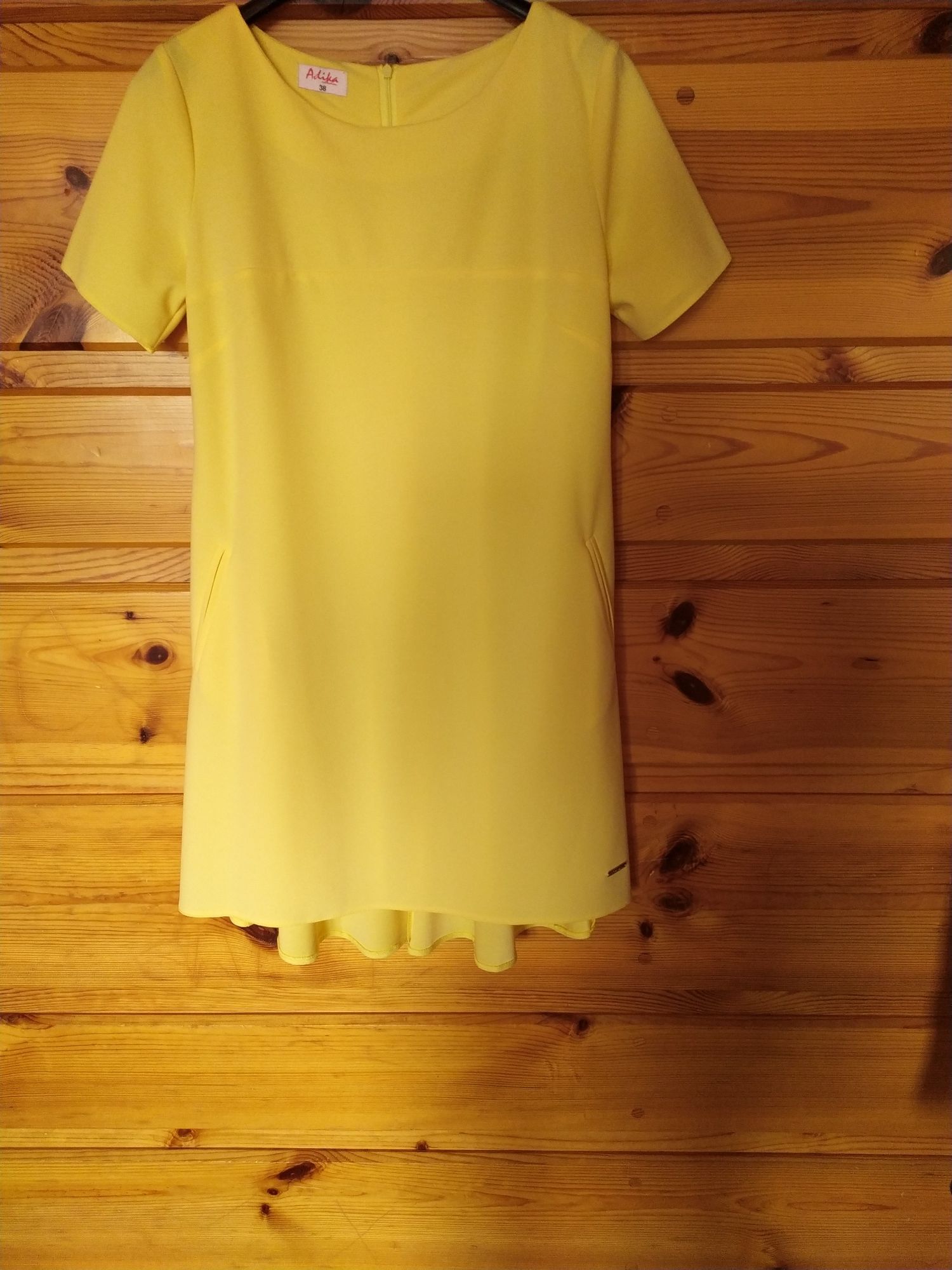 Sukienka żółta trapezowa r.38-M