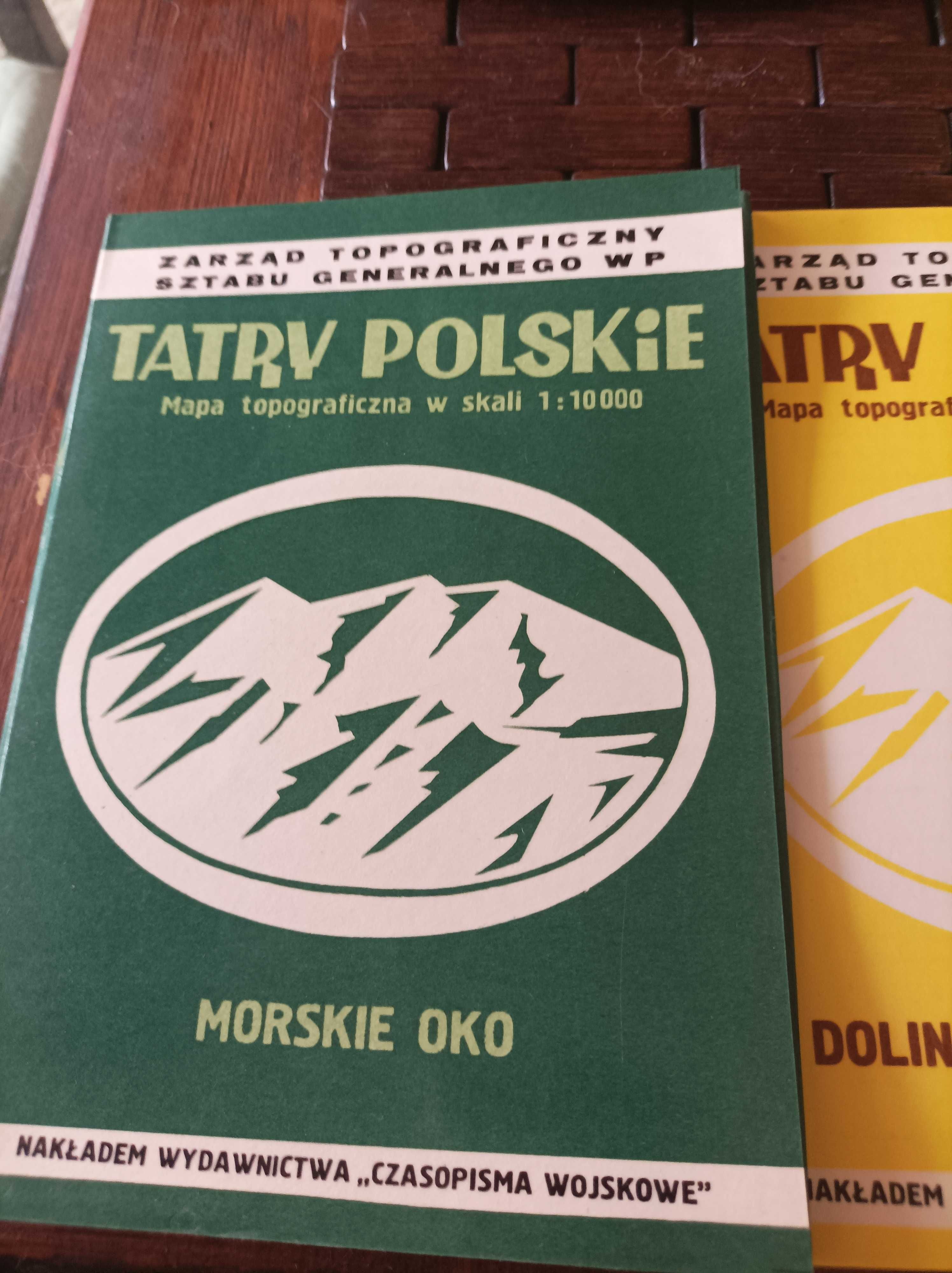 Kolekcjonerski zestaw map Tatry polskie zarząd top sztabu gen WP
