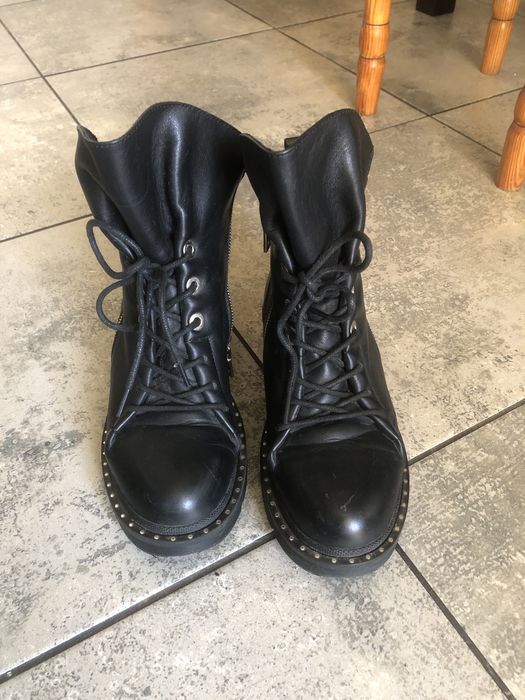 Зимние ботинки кожа