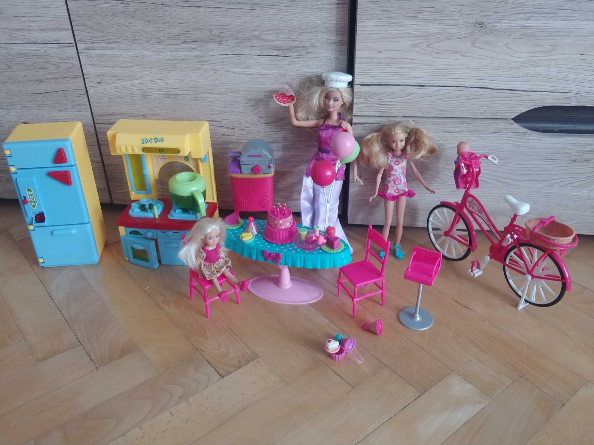 Barbie party dziecko dzieci urodziny pizza kuchnia rower