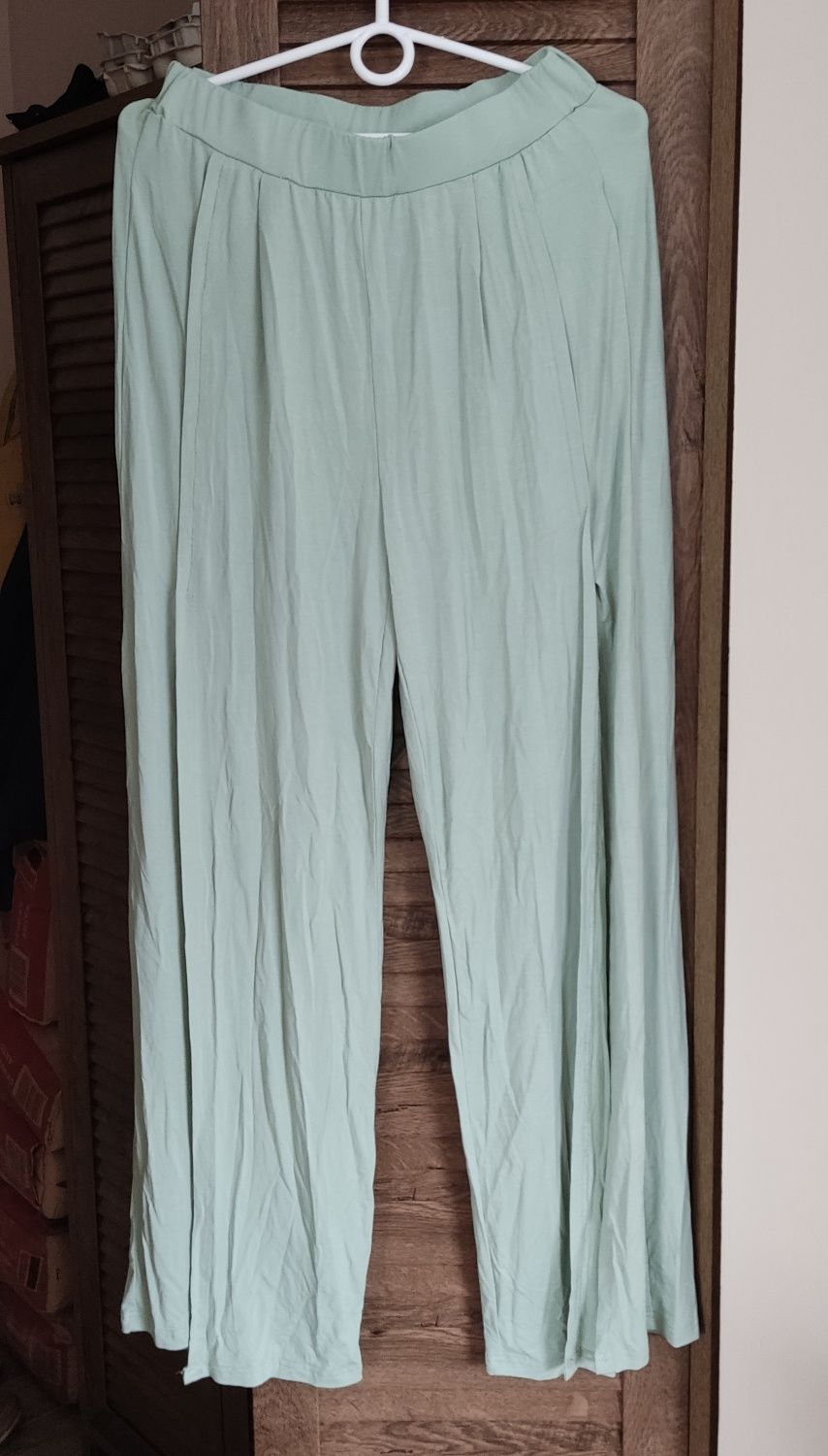 Kuloty Shein culotte spódnicospodnie pistacjowe M L