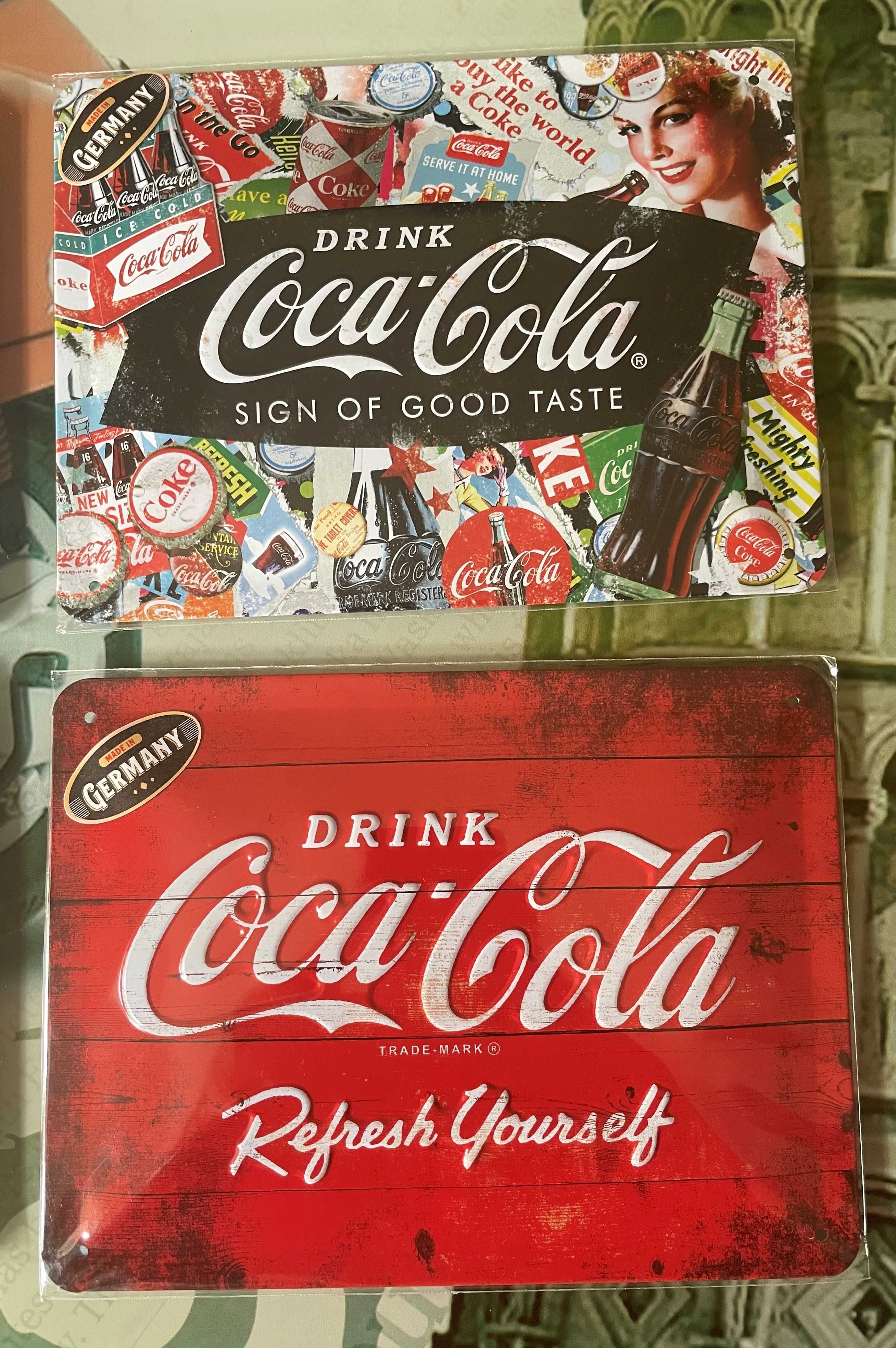 Placas decorativas metálicas Coca-Cola 15x20cm