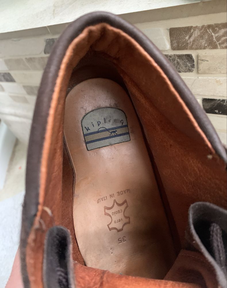 Włoskie skórzane buty 35