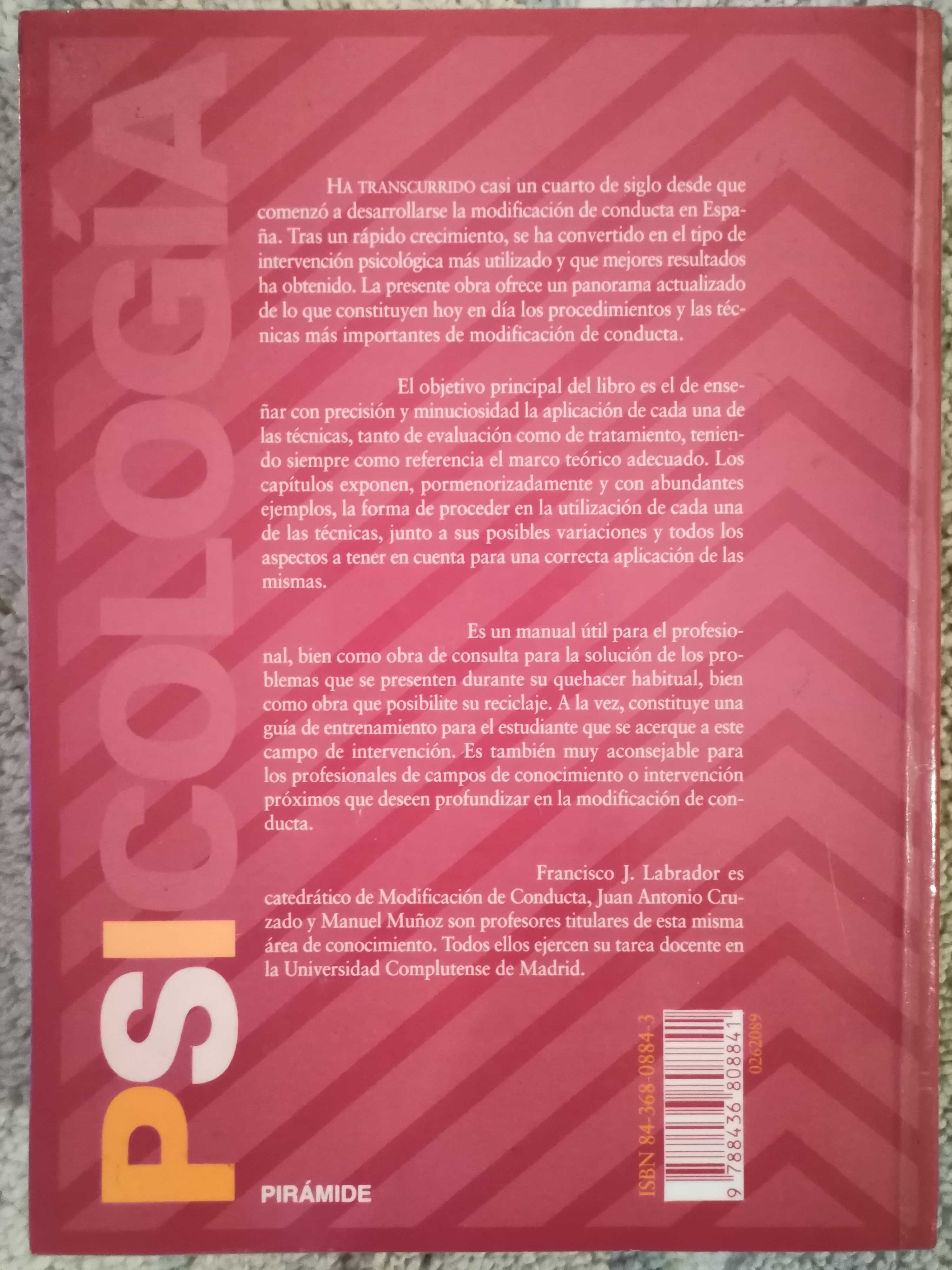 Manual de Técnicas de Modificacion y terapia de conducta