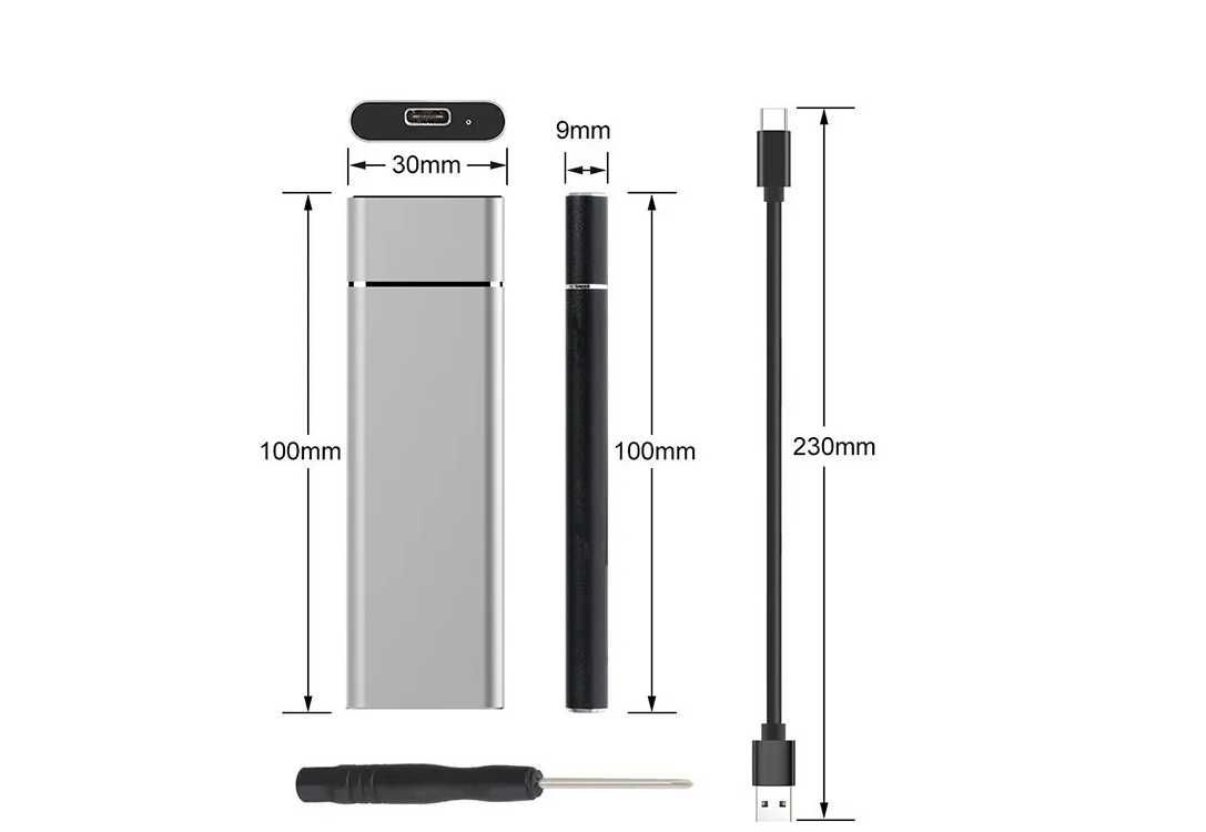 NOWA! Obudowa kieszeń adpter dysku SSD M.2 M2 SATA UASP USB-C