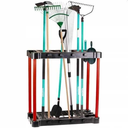 NOWY organizer ogrodowy na łopaty grabie szpadle stojak 28 szt.