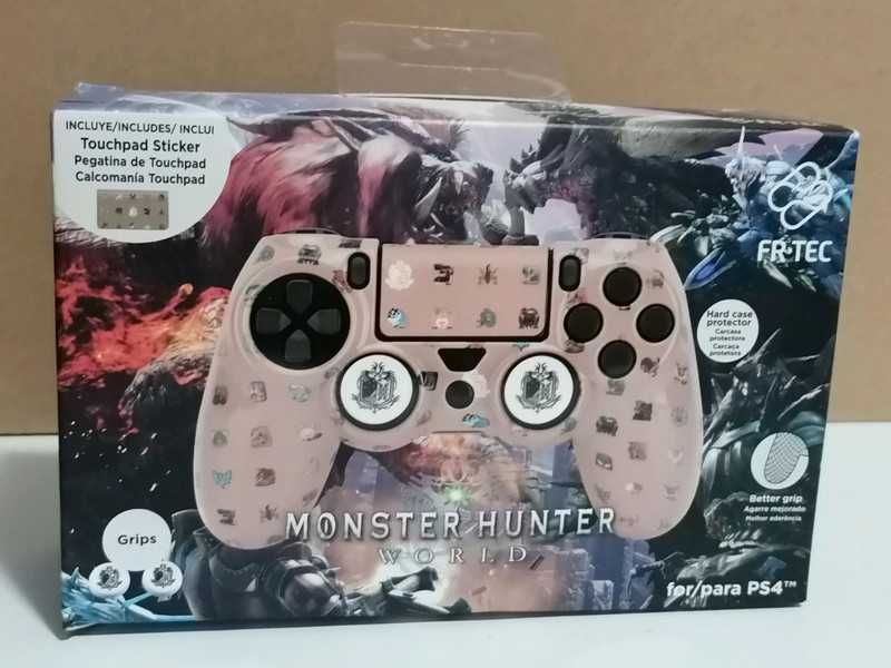 Capa Protetora + Grips + Sticker: Monster Hunter para Comando PS4!