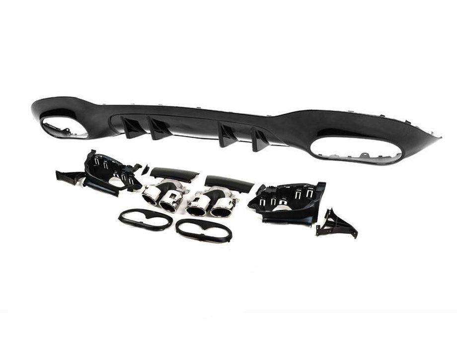 Mercedes A-сlass W177 2018+ Задній дифузор з насадками Дизайн A45 SD