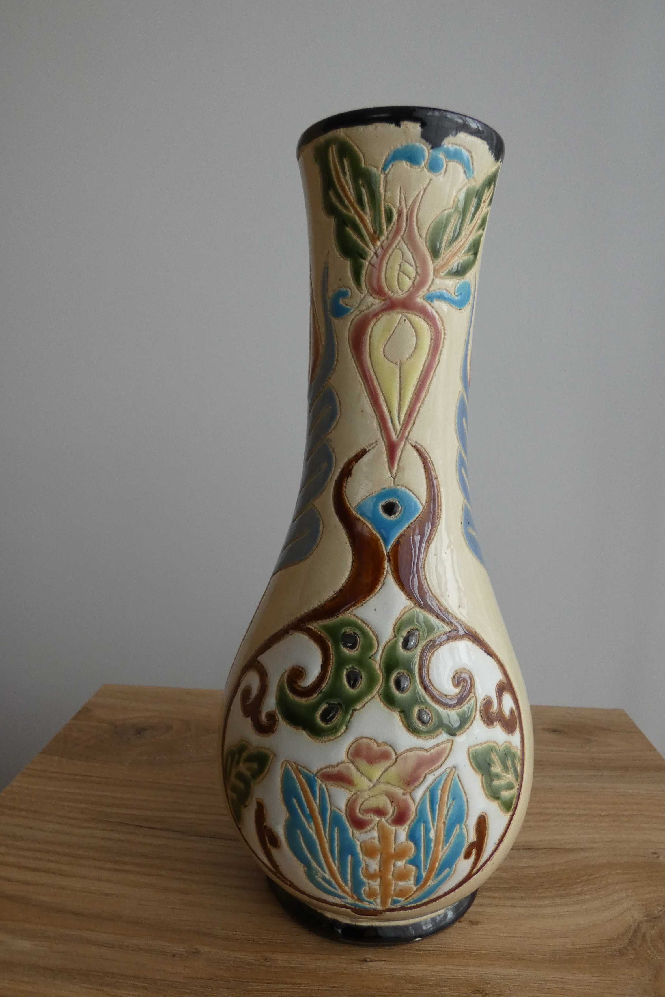 Piękny wazon zdobiony 33cm