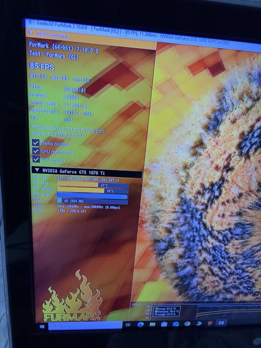 Видеокарта GTX1070 8gb Palit Game Rock!