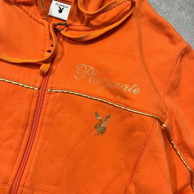 Vintage Bluza Playboy Zip Up Hoodie Retro Trendy Y2K Style