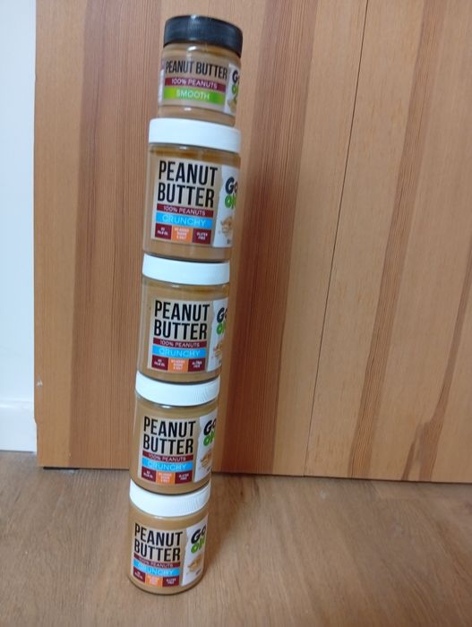 Masło orzechowe Wielopak 5 sztuk 2180g crunchy i smooth go on