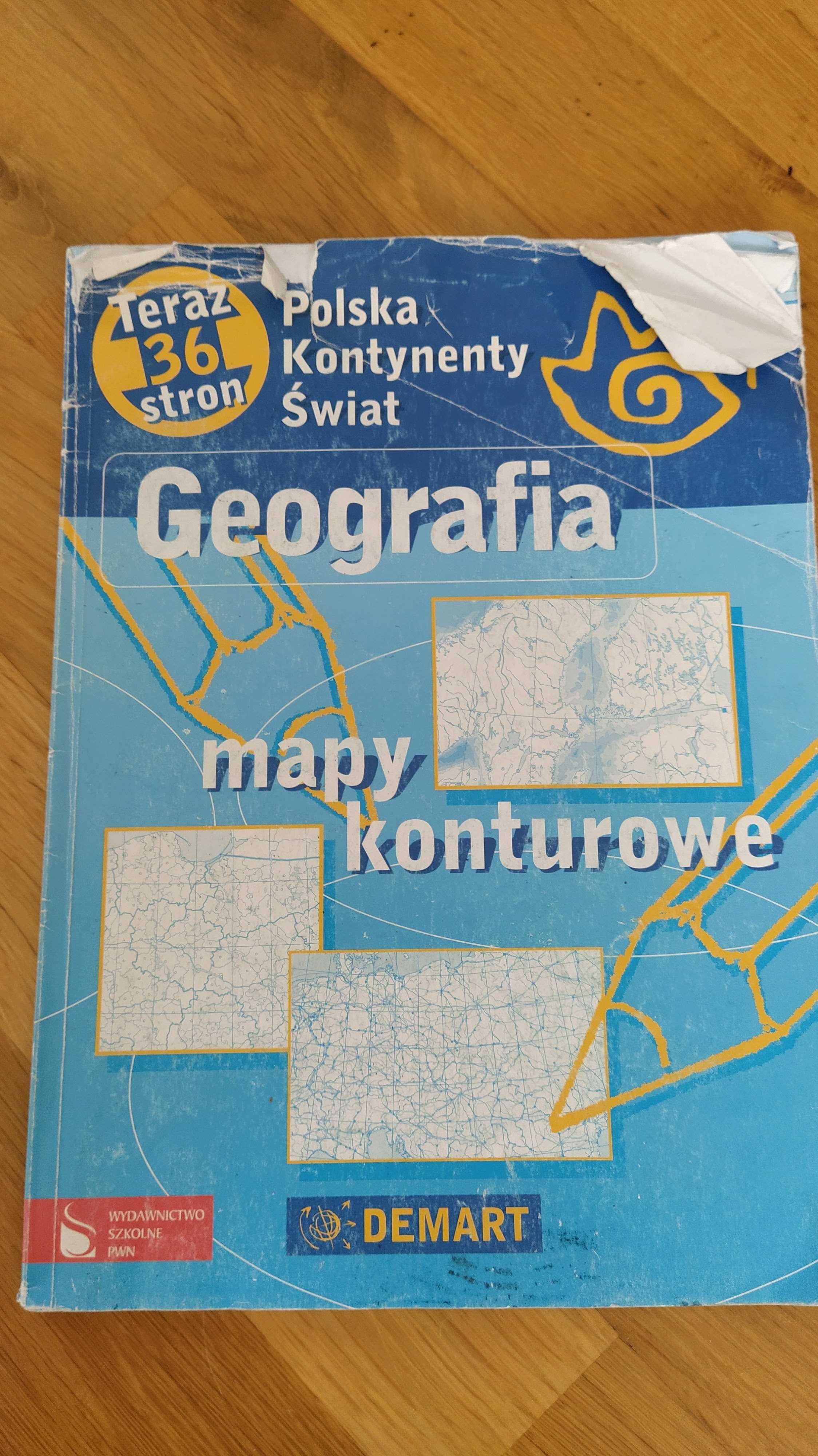 Geografia - mapy konturowe