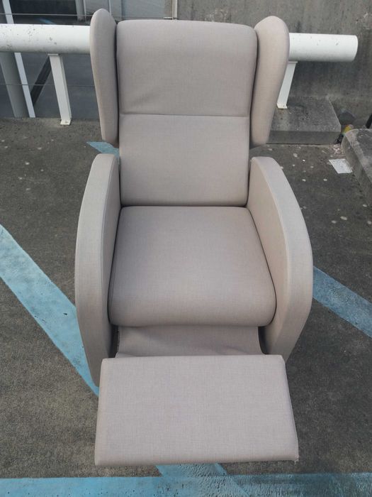 Cadeirão Manual Geriatrico sénior poltrona reclinavel pele sintética