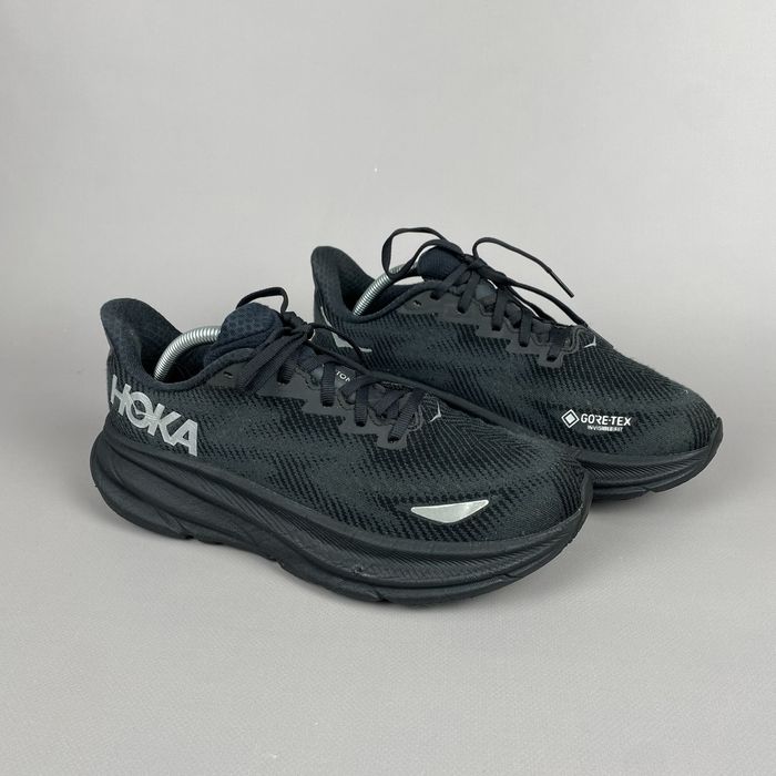 р.38 Оригінал! Кросівки Hoka Clifton 9 Black Gore Tex Чорні