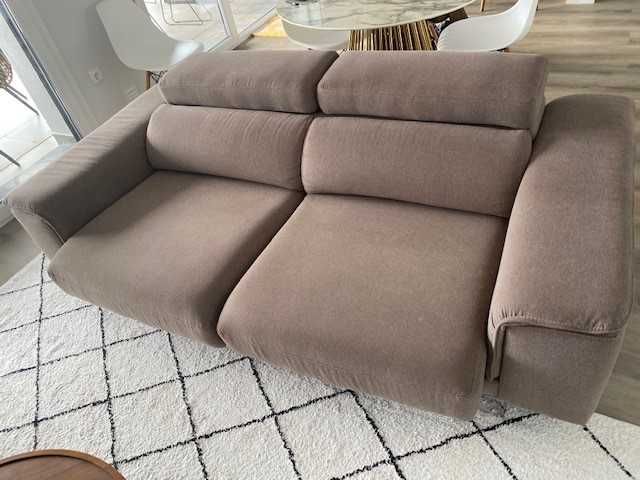 Sofa 3 lugares, cor cinza, negociavel