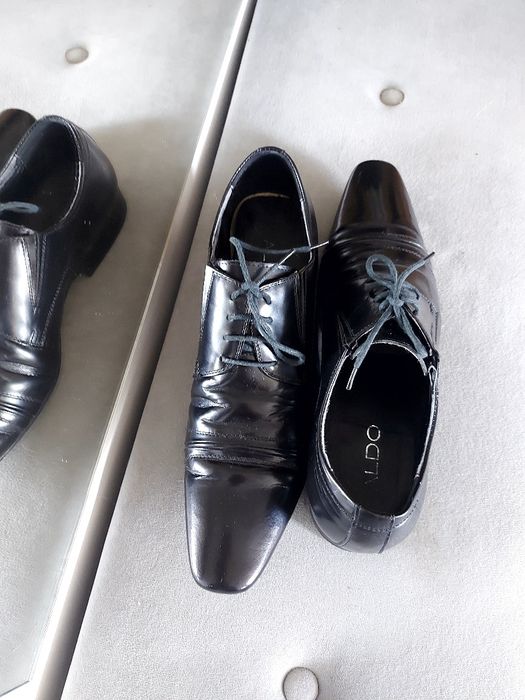 Męskie półbuty trzewiski Aldo Lasocki CCC roz 41 czarne lakierowane