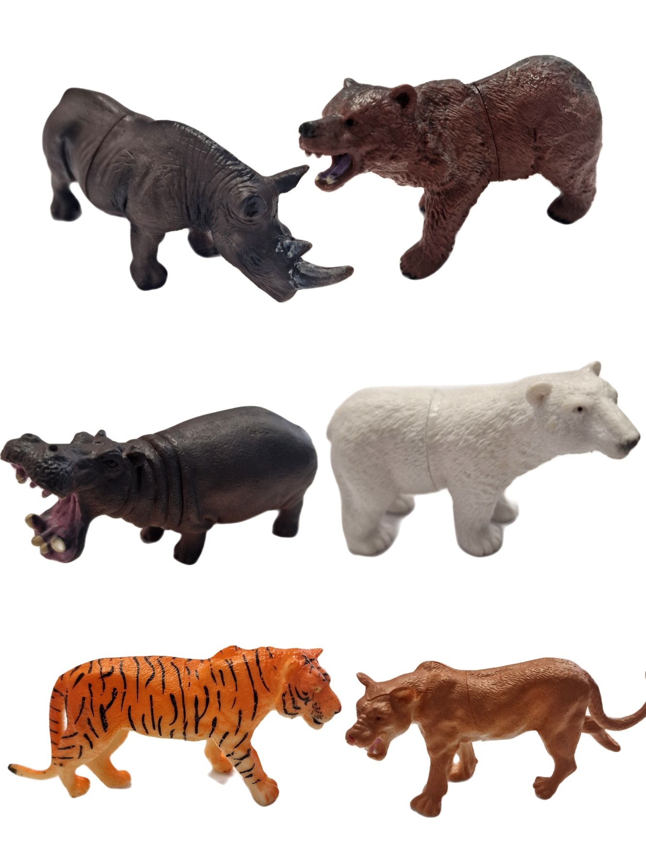 Dzikie zwierzęta zestaw figurki safari zoo 6sztuk