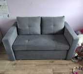Sofa Bunio III młodzieżowa szara rozkładana Black Red White BRW