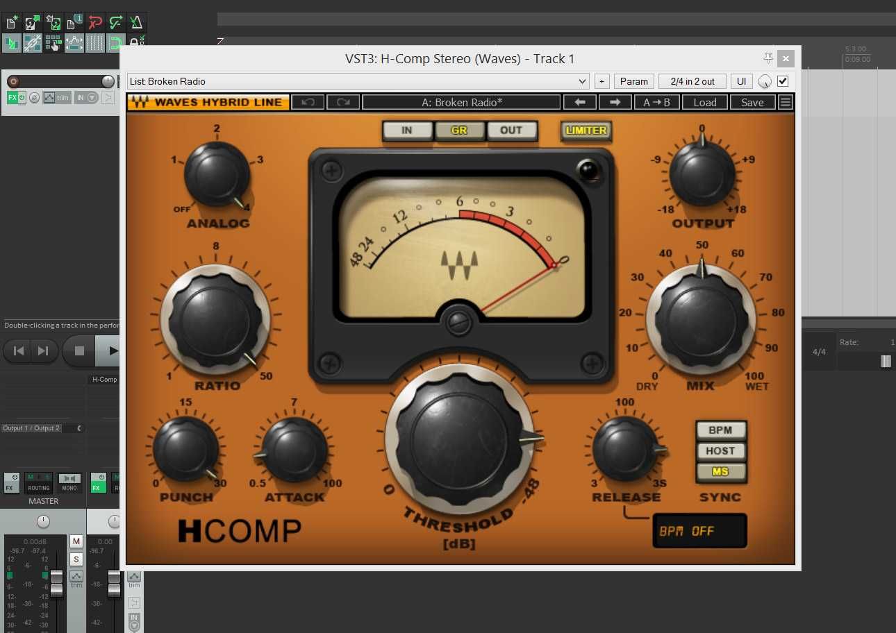 Waves HComp - Plugin audio VST - wtyczka PC Mac Kompresor