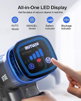 Аккумуляторный вертикальный пылесос 2в1 BuTure, 33Kpa 400Wt premium