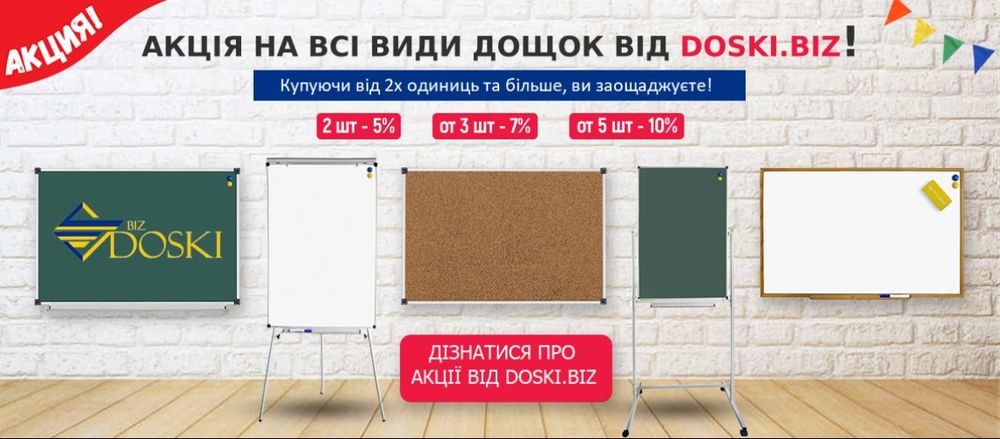 Біла дошка. Магнитно-маркерная доска. Дошка для проектору