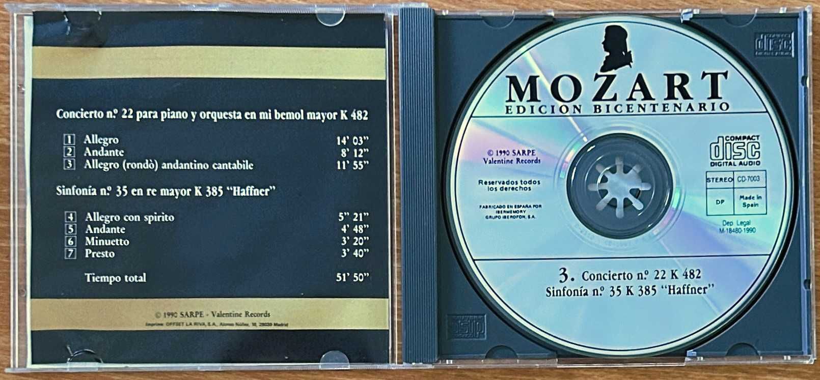 Mozart - Bicentenary edition - Concert N.22-K482-Symphony N.35-K385-CD