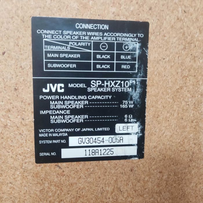 Музичний центр акустична система сабвуфер Kenwood Jvc