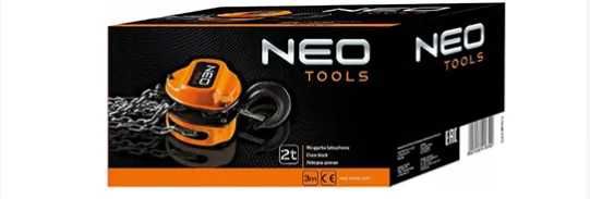 Ручна таль ланцюгова Neo Tools LH2000  2 т, 3 м таль цепная