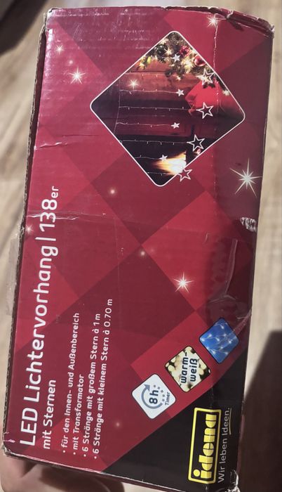 Kurtyna lampki gwiazdy led 200cm
