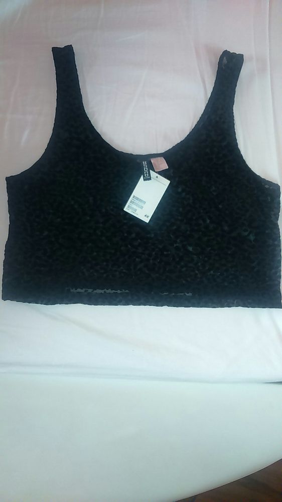 Top crop H&M czarny nowy