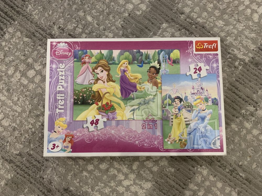 Puzzle księżniczki princess 2w1 3+ bdb kompletne