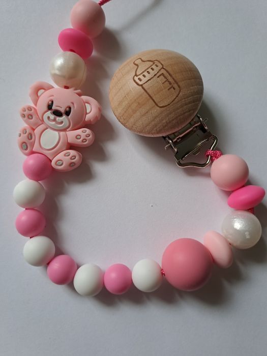 Zawieszka łańcuszek do smoczka dla dziecka