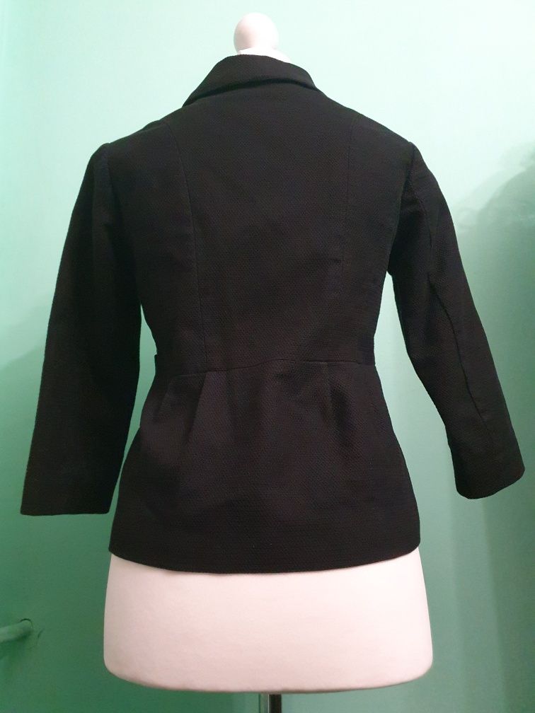 Gotycki czarny bawełniany żakiet retro elegancki corpgoth