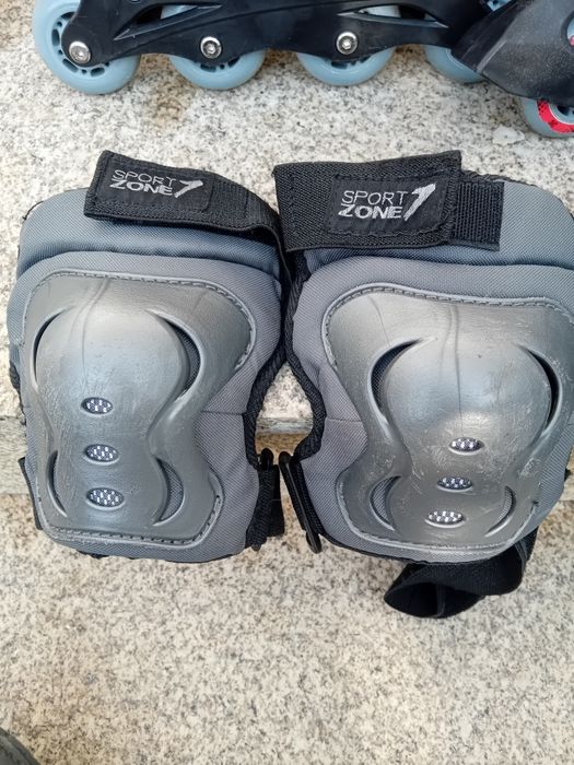 Vendo patins em linha, joelheiras e cotoveleiras.