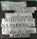 Zestaw naklejek na lustro weselne