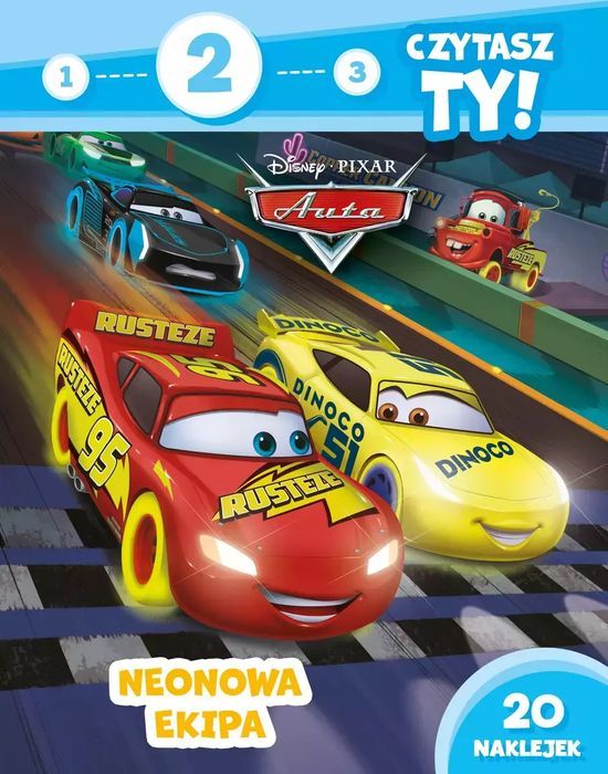 1, 2, 3, Czytasz Ty! Poziom 2. Auta. Neonowa Ekipa. Disney