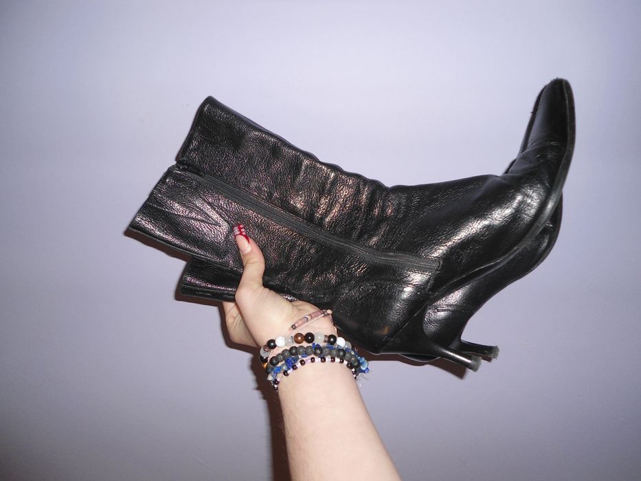 botas vintage de pele