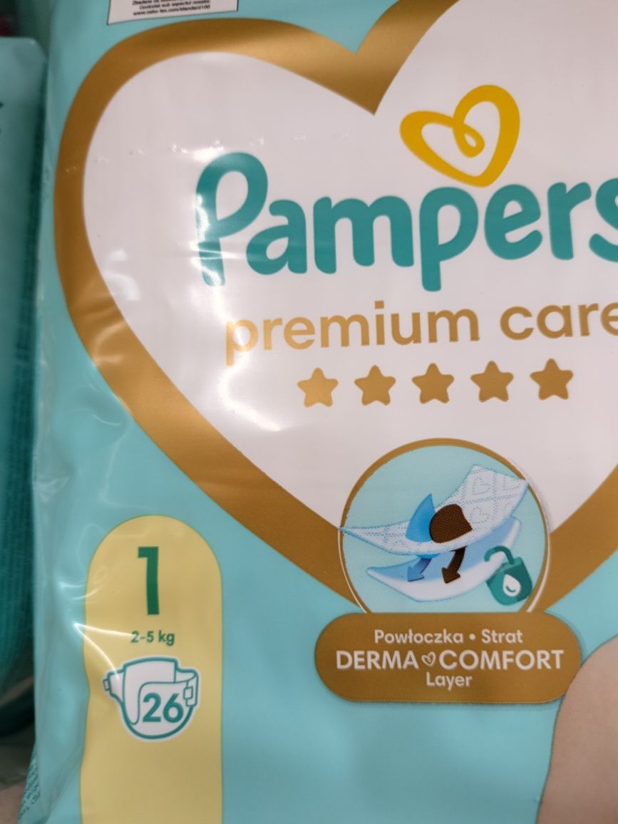 12 x Pampers premium care 1 2-5kg pieluchy