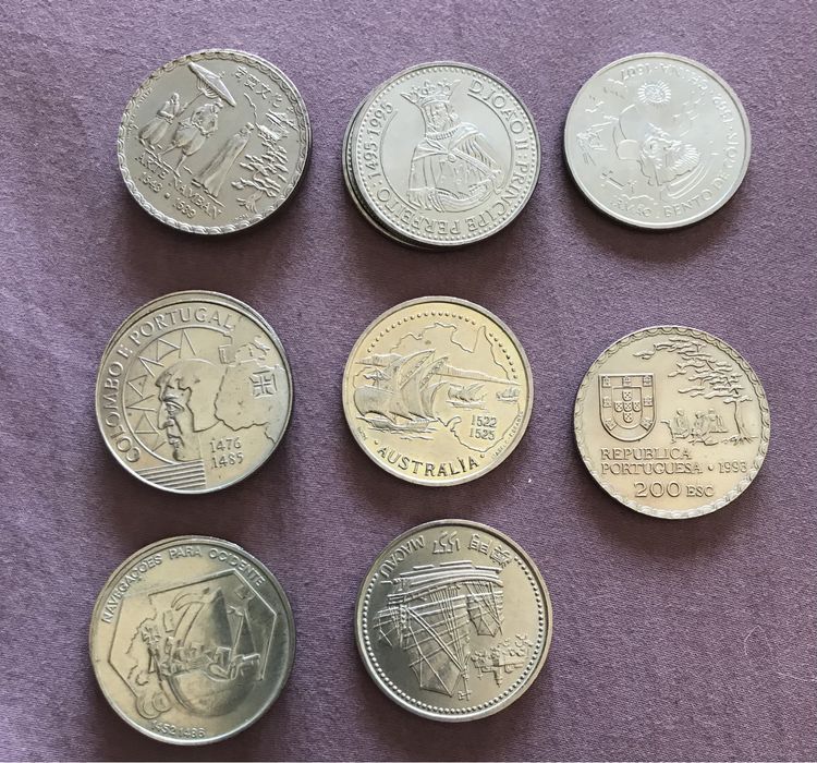 Moedas de 200 escudos comemorativas entre 1990 a 1997