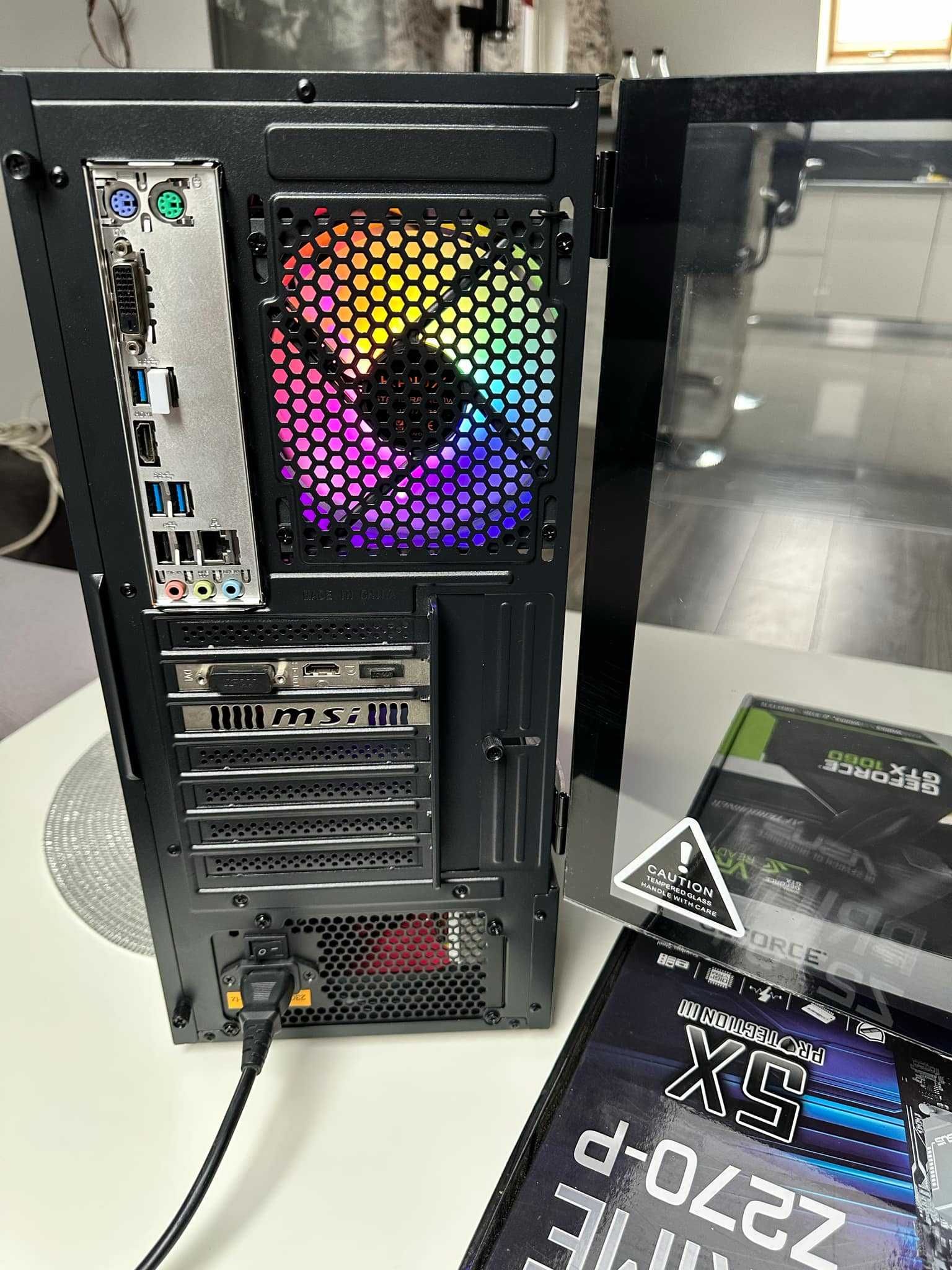 Komputer Gamingowy RGB i5 - 7400, gtx 1060 6GB, 16gb ram ddr4 ssd +hdd