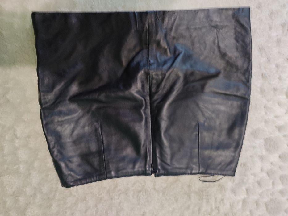 Кожаная юбка , мини