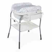 Chicco Cuddle & Bubble Confort Cool Grey Banheira e Muda Fraldas