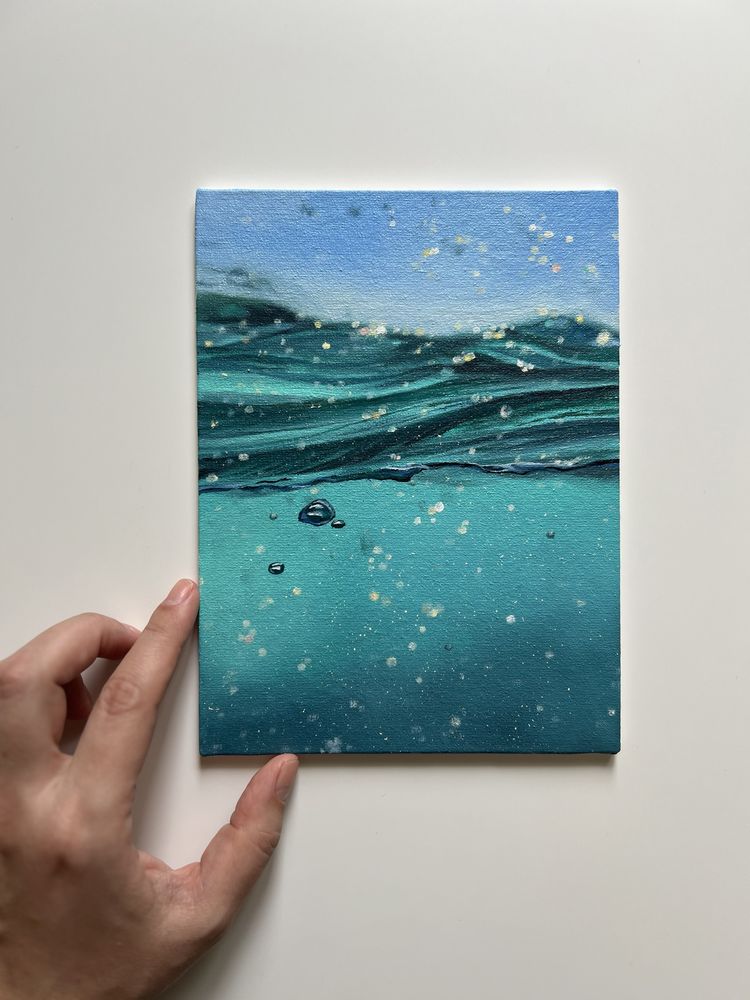Море маслом, Картина олійними фарбами, Морський пейзаж в подарунок