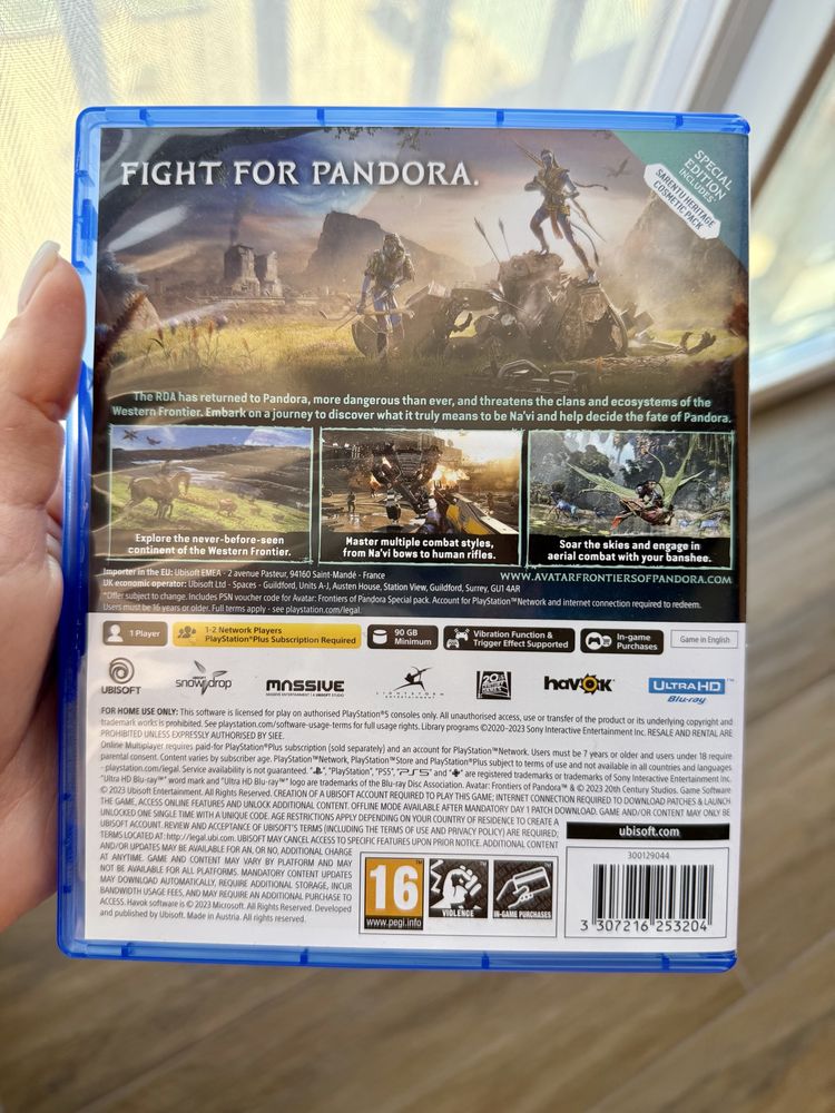 Диск Avatar Frontiers of pandora PS5