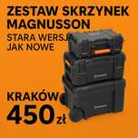 Zestaw skrzynek narzędziowych Magnusson System, stara wersja, jak nowe