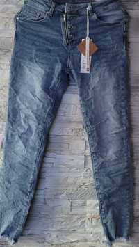 Spodnie jeansy jeansowe itaimaska s elastyczne zamek guziki