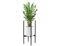 Kwietnik metalowy loftowy TORRE 70 cm czarny stojak na kwiaty